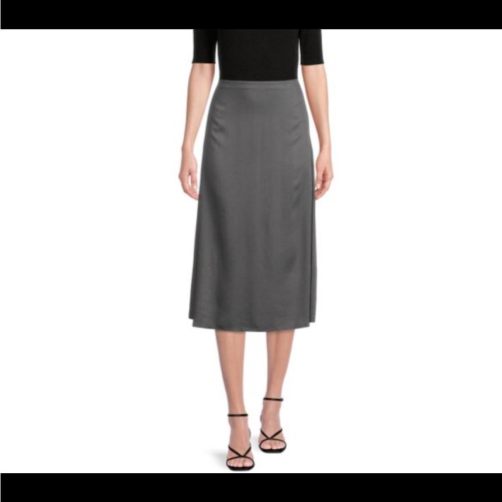 Time and Tru Gray Slip Midi Skirt XL (16–18)